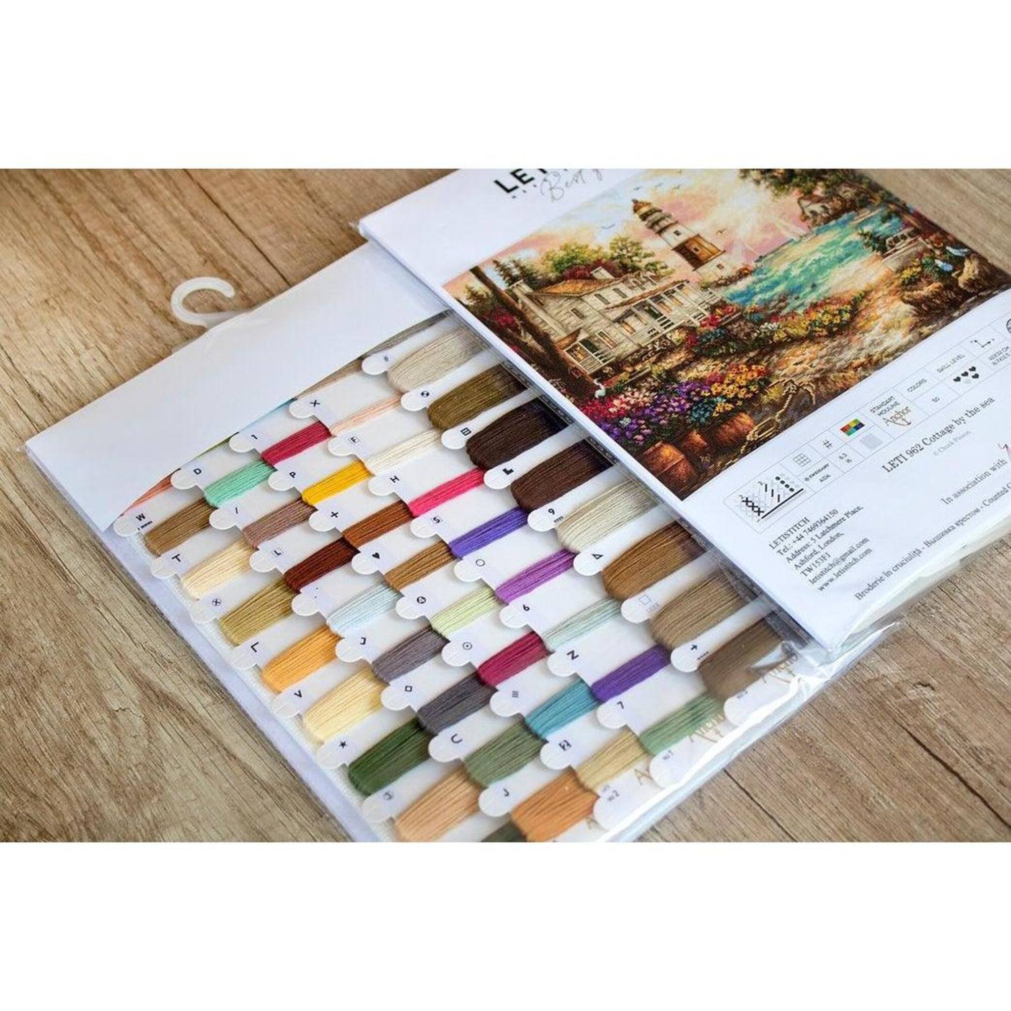 Letistitch Plastic Canvas Counted Cross Stitch Kit Easter Ornaments Kit, 8Ct.